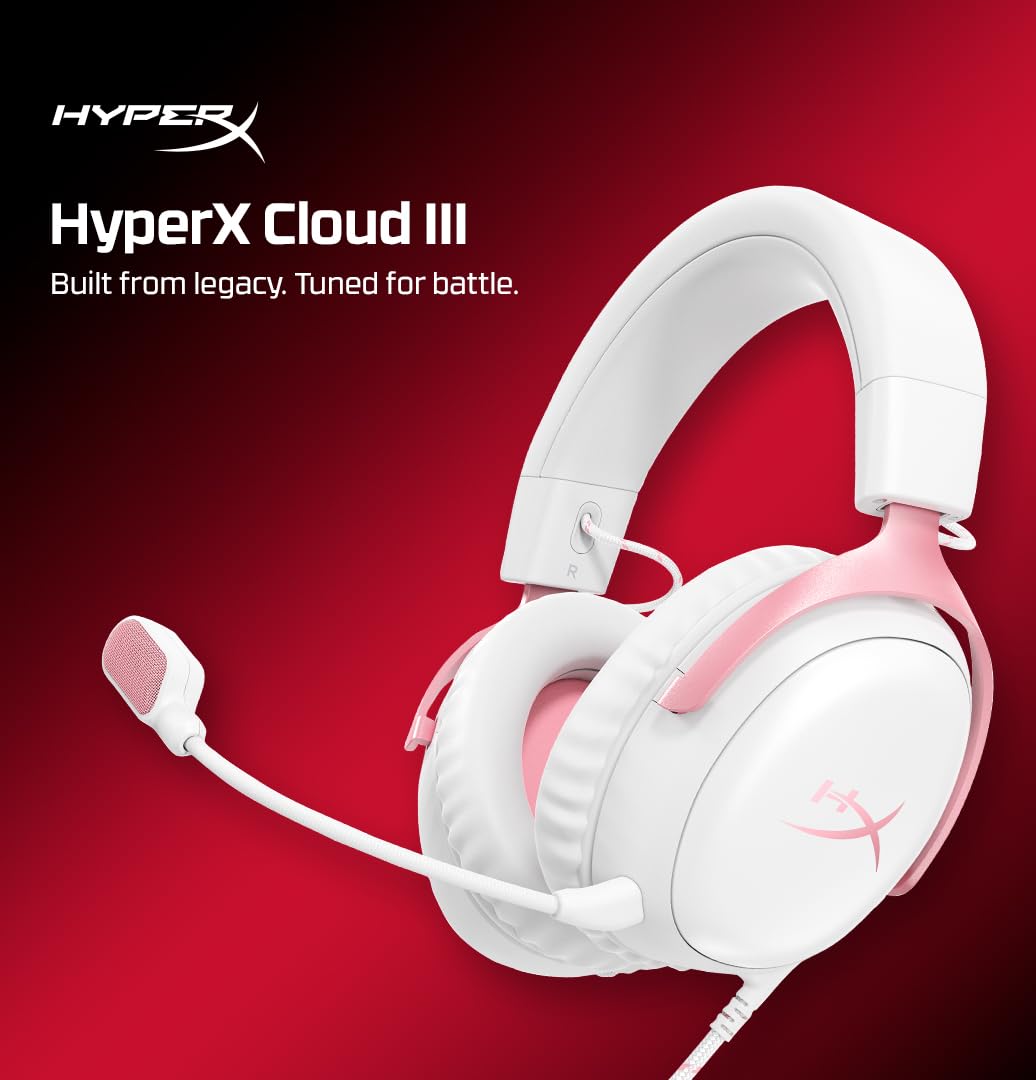 ヘッドホン Hyperx Cloud III Gaming Headset - White HyperX Cloud III– Wired Gaming Over Ear Headset, PC, PS5, PS4